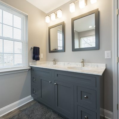 New Vanity in hall bathroom
