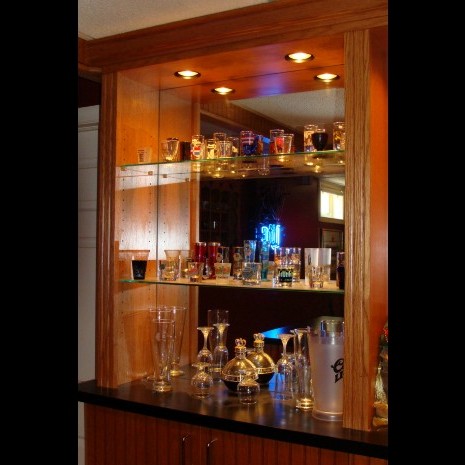 Custom Bar with Display Nook Phoenixville | Sovereign Construction Services