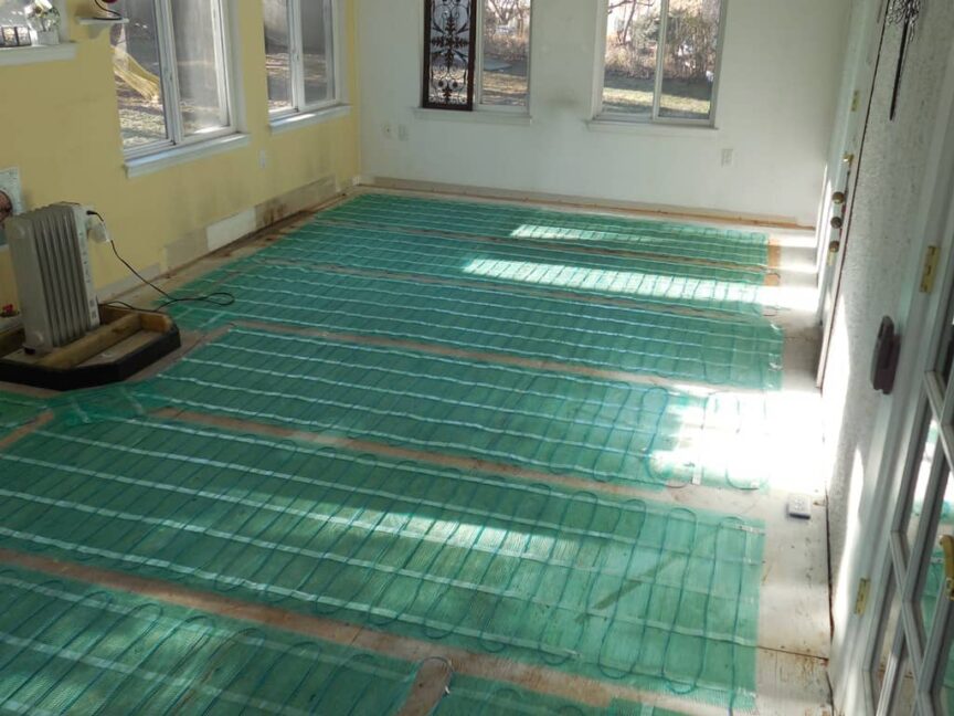 Warmly Yours Electric Radiant Heat Installation | Sovereign Construction Services