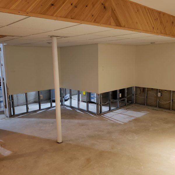 basement remodel before