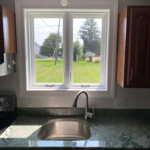 Interior of new kitchen casement window